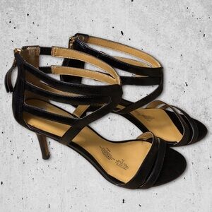 Nine West Elegant Black Strappy Heels